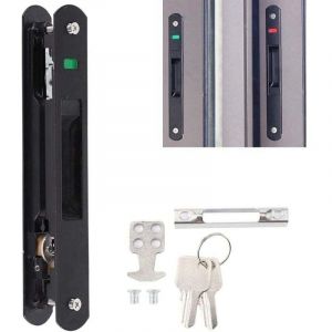 Serrure Porte Coulissante, Verrou de Porte, Verrou Baie Coulissante, Crochet de Fen&ecirc;tre Verrou de Verrouillage Simple Double Face Pour Portes