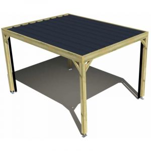 Carport bois &bull; 3m x 4m &bull; ind&eacute;pendante &bull; sens largeur &bull; livraison comprise