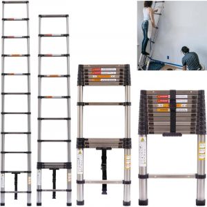 Chelle de toit rétractable de 3,2 m de haut pour clannage de gouttière, escabeau télescopique, échelle télescopique extensible, multi-usage, charge