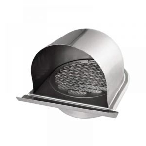 100mm Grille Aeration de Ventilation Inox, Grille de Hotte Cheminée Ronde Extéri, Grille D'aération u avec Filet Anti-insectes, Grille Ventilation