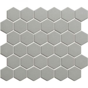 Mosa&iuml;que de gr&egrave;s c&eacute;rame LONDON Hexagone 5.9x5.1cm - Hexagone 5.9x5.1cm Gris fonc&eacute; - bo&icirc;te de 0.91 m2