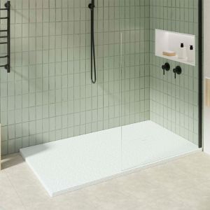 KOES - Receveur de douche en r&eacute;sine mod&egrave;le OBI &ndash; 90x200 &ndash; Blanc RAL 9003
