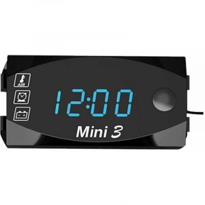 YMYNY Compteur Moto Digital - Compteur Moto Universel, 6V-30V Moto Horloge &Eacute;lectronique Thermom&egrave;tre Voltm&egrave;tre IP67 &Eacute;tanche &Agrave; La Poussi&egrave;re &Eacute;tanche