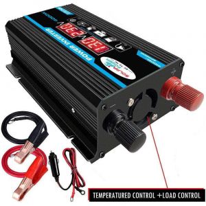 Convertisseur 12V 220V Pur Sinus 4000W Onduleur &agrave; Onde Sinuso&iuml;dale Pure Transformateur avec T&eacute;l&eacute;commande & Double AC Prises de Courant pour RV