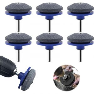 6 Pi&egrave;ces Aiguiseur de lame de tondeuse &agrave; gazon, 5CM Affuteur Lame Tondeuse Gazon Universel, Aiguiseur de Tondeuse, Aiguiseur Lame Tondeuse, Lawnmower