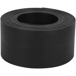 Wolketon Bordure de jardin en PE Bordurette de jardin flexible Bordure de pelouse 2mm pav&eacute; noir 1000x10x0.2cm