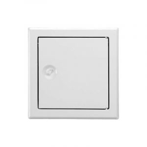 Trappe d'inspection softline blanc avec raccord 4 pans Cotes de montage 100x100mm
