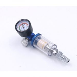 R&eacute;gulateur d'air de pulv&eacute;risation au Pistolet &agrave; air compresseur + Filtre pi&egrave;ges &agrave; Huile s&eacute;parateur d'eau avec Embout Accessoire Pistolet