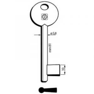 5 x SILCA 6P9MP CHIAVE PATENT PASSEPARTOUT PIENA OTTONATA