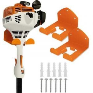 Crochet de support de tondeuse &agrave; gazon robuste, outil &eacute;lectrique de jardin, support de rangement mural pour Garage (2 pi&egrave;ces)