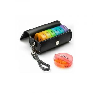 Pilulier hebdomadaire, pilulier 7 jours 14 compartiments, pilulier hebdomadaire de couleurs assorties, distributeur de m&eacute;dicaments de voyage portable