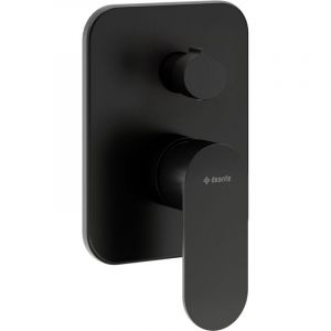 Deante Robinet de douche encastr&eacute; Alpinia - Noir mat - Design minimaliste - Installation facile