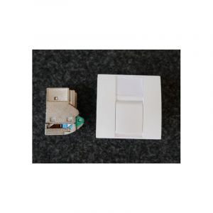 Prise reseau RJ45 cat5E stp blanc polaire m&eacute;canisme 45x45mm sans support ni plaque S-one altira