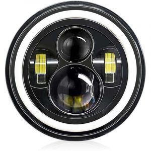 pi&egrave;ces 7 pouces voiture moto phare LED avec DRL/clignotant/feux de croisement/feux de route 7 ''phare rond 6000K 140W IP67 &eacute;tanche