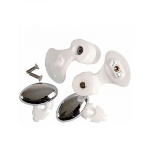 Roulette incurvée u pour cabine douche Novellini lunes r R07LUR1 Chrome-Blanc - Chrome-Blanc