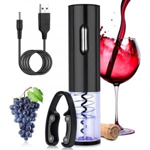 Tire-bouchon &agrave; vin automatique, d&eacute;capsuleur &eacute;lectrique avec coupe-capsule