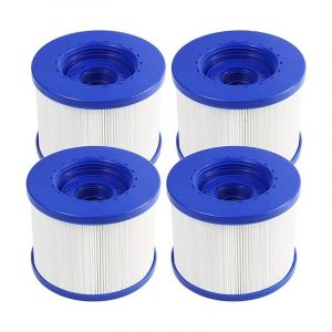 SHINING HOUSE Swimming Pool Filter 4 Pack Replacement，Cartouche Filtre à Vis Gonflabl De Vis 104mm，pour Clever Spa + Aquaparx + Aqua Spa + Costway +