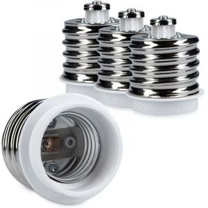 4x adaptateur de douille - Convertisseur de douilles E40 vers E27 - Adaptateur de support de lampe culot E27 pour ampoule LED halog&egrave;ne