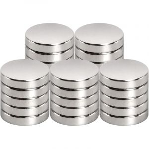 Beijiyi - Aimant de n&eacute;odyme 15 mm de diam&egrave;tre x 3 mm pour Tableau magn&eacute;tique, r&eacute;frig&eacute;rateur, Tableau Blanc, Bureau, Tableau Blanc, Aimant Puissant