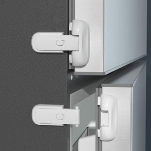 1 Pack Mis à jour à l’épreuve des enfants Réfrigérateur/Réfrigérateur/Congélateur Serrure de porte Appliquer à Max 1 « (25mm) Bande d’étanchéité