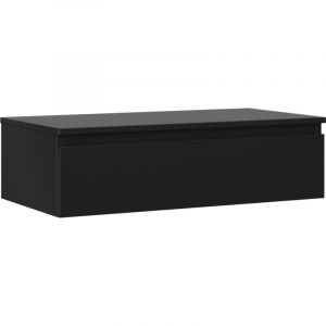 Mexen Orio meuble de salle de bains sous-vasque 90 cm avec plateau, 1 tiroir, noir mat - 91A10-09023-1-BFC71