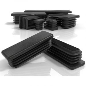 Bouchons &agrave; lamelles 80x40 mm pour Tube carr&eacute; Bouchon Pied de Chaise Bouchon Tube Carr&eacute; pour Tubes M&eacute;talliques, Chaises, Canap&eacute;s 10 pcs.