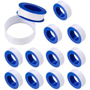 Largeight - ptfe Ruban &Eacute;tanch&eacute;it&eacute;, Industrial Ruban de Marquage, T&eacute;flon de Plomberie Joint Rubans, 12mm x 10m Rouleau de Scotch pour Tuyaux - 12 Pcs