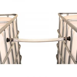Multicuves &ndash; Kit de couplage pour cuves 1000 L &ndash; Raccord m&acirc;le 1''1/2 &ndash; Embout droit &Oslash; 40 mm &ndash; Tuyau AL PVC 70 cm recoupable