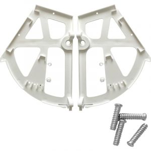 Evotrade - Ferrure à Bascule Pour Meuble à Chaussures Blanc - Ensemble de 2 Charnières et Vis Pour Montage et Réparations de Placards et Meubles à