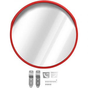 Hamwesh Miroir Convexe, Surface Incassable, Large Champ de Vision, Miroir de s&eacute;curit&eacute; Ext&eacute;rieur, pour All&eacute;es, Garages, Couloirs (30cm/11,8 pouces)