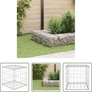 Bordure de jardin - Lit sur&eacute;lev&eacute; cube &agrave; gabion Fil d'acier 30x30x30 cm