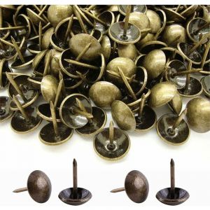 Memkey - 500 Pièces Clous de Tapissier, Robuste 17X11 mm Bronze Clous Tapissier Décoratifs Clou Rétro diy Clous d'Ameublement pour Meubles Canapés