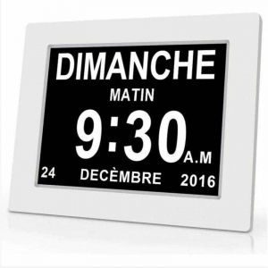 Horloge calendrier num&eacute;rique One Piece 7 pouces avec date et heure, horloge Alzheimer pour parents, rappel de m&eacute;dicaments pour grands-parents et