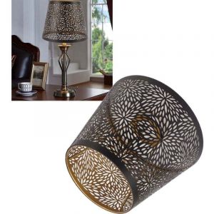 Abat-jour d'ombre d'arbre, abat-jour en fer forg&eacute; sculpt&eacute; en forme d'arbre de for&ecirc;t E27 abat-jour pour lampe de table d&eacute;coration de chevet de chambre