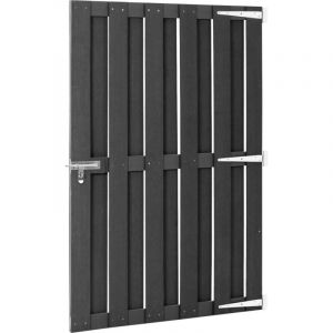 Portillon wpc Portail de jardin 100x150 cm Gris