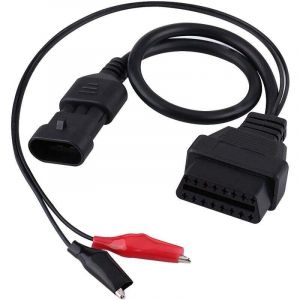 Adaptateur Obd Vers 3 Broches,Obd2 3 Pines Fiat,Adaptateur Prise Odb,Cable De Diagnoic,Cable De Diagnoic De Connecteur D'Adaptateur Obd2 3 Broches &uml;&curren;