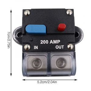 Auto Disjoncteur Protection De Voiture 200A, Auto-disjoncteur de Réinitialisation 12-48V dc Auto Disjoncteur étanche avec Commutateur