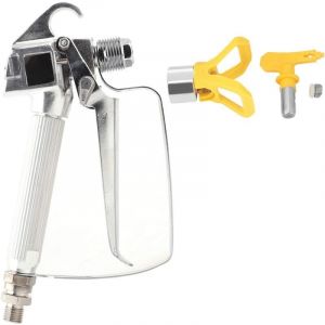 SABIR Peinture pour pistolet de pulv&eacute;risation sans air haute pression avec support de pulv&eacute;risation et buse 517 de pulv&eacute;risation, Kit de pistolet de