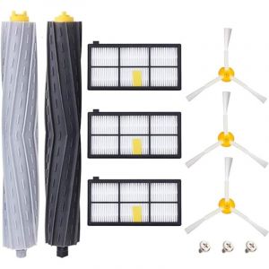 Pièces Accessoires pour iRobot Roomba 800 805 860 861 865 866 870 871 876 880 885 886 890 895 896 900 960 966 980, Remplaçant Filtres et Brosses Kit