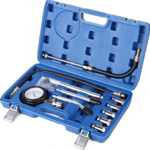 11 Pi&egrave;ces Compressiometre Essence 300 PSI / 0-20 Bar Compressiometre pour Moteur Essence Testeur de Compression Compatible avec Toutes les Voitures