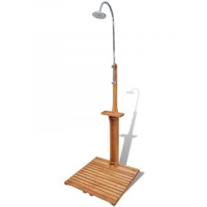 Helloshop26 - Douche de jardin en bois Marron