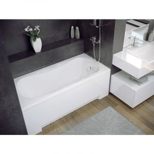Badland - Baignoire Rectangulaire 170x70 avec tablier en acrylique, Siphon de bain et pieds (support) - Set 4en1 - Fabriqué en ue aria