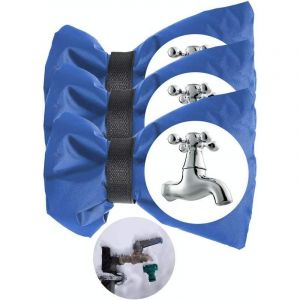 Cache Robinet Exterieur Couvre-Robinet pour Hiver Antigel &Eacute;tanche Couverture de Protection de Robinet de Jardin Ext&eacute;rieur Grande Taille 3pcs (Bleu)