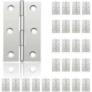 24 Pcs Petit Charnières pour Portes, Charnière Inox, diy Charnières de Portes pour Porte Placard Charnière Piano Boîtes à bijoux La Maison Meubles