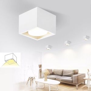 Gbly - Spots de plafond led Blanc Spots en saillie - Spots Plafonnier en saillie Blanc chaud Spot de plafond carré GX53 Spot 5W Spot plat en saillie