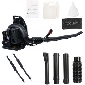 Souffleur de feuilles &agrave; essence &agrave; dos EB650, Souffleur thermique 2 temps, 63CC, 2,3KW, 1,7L, 6800r/min