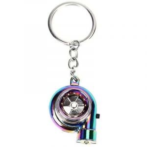 Porte-cl&eacute;s en m&eacute;tal pour voiture, mod&egrave;le de roulement &agrave; billes &agrave; cl&eacute; turbo sonore