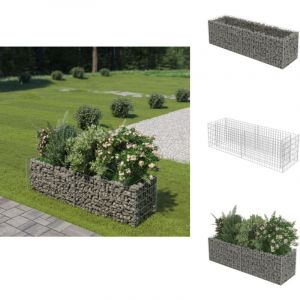 Vidaxl - Lit sur&eacute;lev&eacute; &agrave; gabion Acier galvanis&eacute; 180x50x50 cm - Jardiniere - Gabion - Fleurissement - D&eacute;coration Ext&eacute;rieur - Bordure Jardin