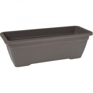 Jardinière Venezia 60cm Taupe Rectangulaire avec Soucoupe