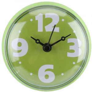 Eosnow Miroir de fen&ecirc;tre mural &agrave; aspiration &eacute;tanche, horloge de bain-douche, accessoires de salle de bains, vert